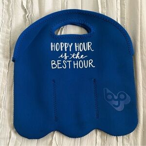 Blue Built NY BYO blue neoprene insulated 6-pack beer bottle carrier